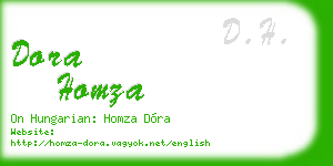dora homza business card